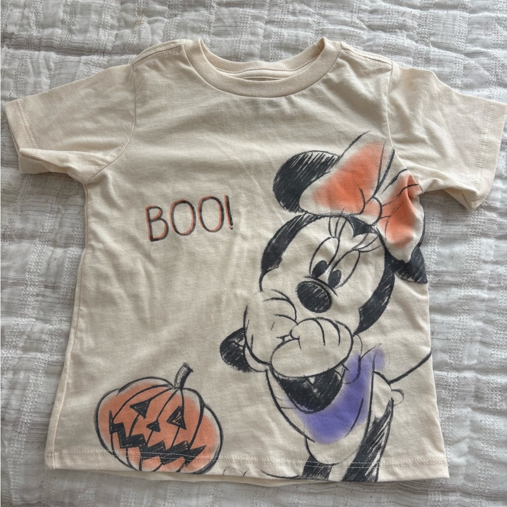 Disney Cream Minnie Mouse Toddler Shirt
